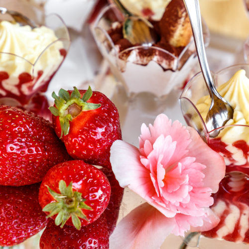 strawberry dessert. Gourmet food